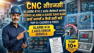 CNC Alarm 414 z axis detect error servo alarm A invmc?#cnc,#vmc,#electrical,#alarm,#maintenance
