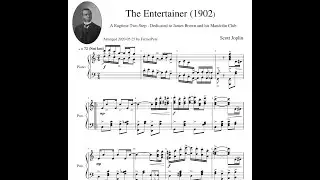 The Entertainer Scott Joplin Sheet music Tutorial