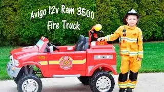 Little Heroes Assembles Kid Fire Truck AVIGO 12V Ram 3500