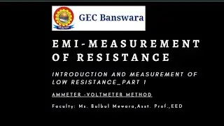 Measurement of Resistance Part 1 By Bulbul Mewara