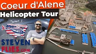 The Coeur d'Alene Resort - Bell 206L4 Helicopter Flyover