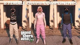 GTA V ONLINE 8 FEMALE OUTFIT COMPONENTS