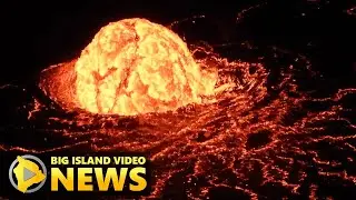 Kilauea Eruption Update: Lava Lake Dome Fountain Emerges (Jan. 5, 2021)