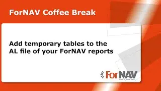 Add temporary tables to the AL file of your ForNAV reports