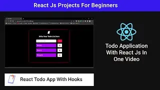 # Todo Application With React Js || React Js Todo App With Hooks 