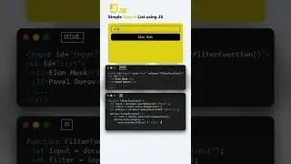 JS Search List  #coding #javascript