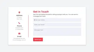 Responsive Contact Us Form in HTML and CSS