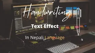 Handwritten Write On Text Effect in Adobe Premiere Pro CC 2019 Tutorial in Nepali