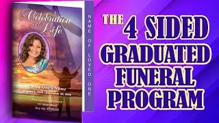 4 Sided Graduated Funeral Programs - Funeral Program Template