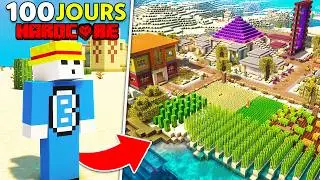 J'ai survécu 100 jours dans UN DÉSERT INFINI sur Minecraft Hardcore !