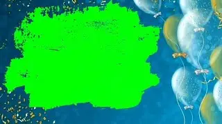 Birthday brush stroke green screen video//Birthday green screen video