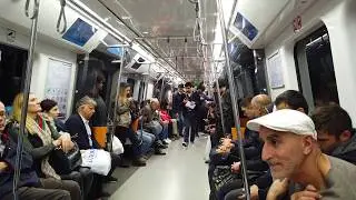 Modern Subway Ride, İstanbul Walking Tour in 4K