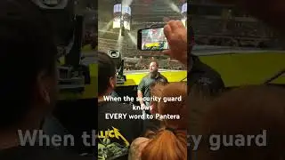 Security Guard Loves him some Pantera   