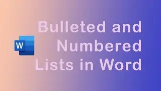 How to use bulleted and numbered lists in Word