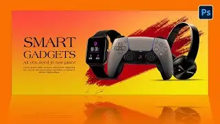 Ecommerce Web banner design | Product banner design in photoshop | #photoshoptutorial