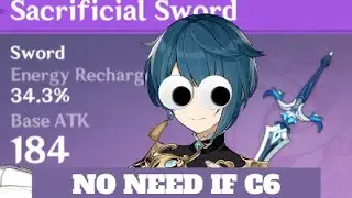 YOU DON'T NEED ER BUILD AND SACRIFICIAL SWORD FOR C6 XINGQIU | GENSHIN IMPACT