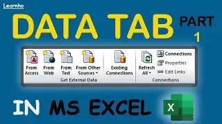 Data tab in ms excel || get external data and connection in excel