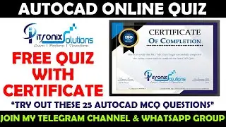 AutoCAD Quiz | AutoCAD Online Quiz with Certification | Itronix Solutions