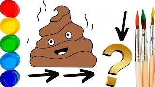 bolalar uchun axlat chizish | draw poop for children | рисуем какашку детям