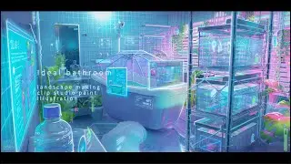【背景メイキング】Ideal bathroom／室内を描く【clipstudio】