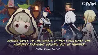 Genshin Impact 2.6 (ENG): Statue of Her Excellency, the Almighty Narukami Ogosho, God of Thunder