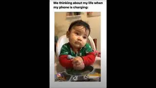 Me thinking about my life when phone is charging.Credit: @little_expressions1