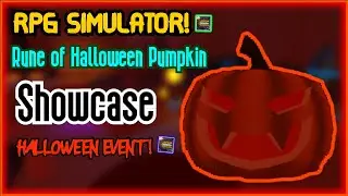 Roblox: [ Rpg Simulator! ] Pumpkin Rune! Showcase!