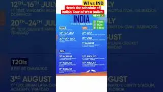 India tour of West Indies 2023 #wivsindschedule #indiavswestindies2023schedule#indiatourofwestindies