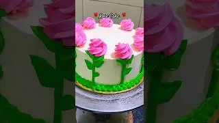 Rose Cake🌹#thebakingfairy #shorts #cake #decorating  #cream