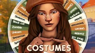 SPINNING A WHEEL TO DECIDE MY SIMS HALLOWEEN COSTUMES 🎃 | Sims 4 Create A Sim