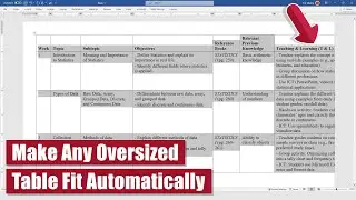 How to Make Any Oversized Table Fit Automatically in Microsoft Word with One Click