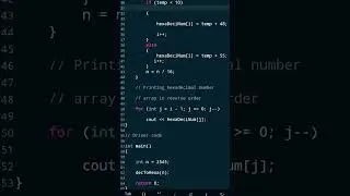 C++ Program For Decimal To Hexadecimal Conversion 