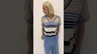 Джемпер женский 9231 94040 цвет 392665178312147857 королевский голубойденимванильбелый