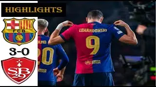 Barcelona vs Brest (3-0) Extended HIGHLIGHTS & Goals I UEFA Champions League
