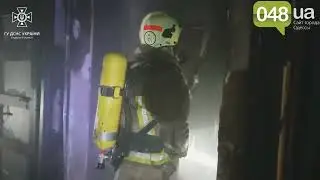 Пожежа після вибуху в Одесі