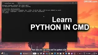 How To Run Python In Command Prompt in Windows |Part 1/9 - Python practical tutorials
