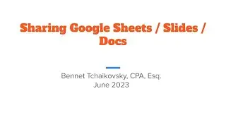 Sharing Google Sheets / Slides / Docs