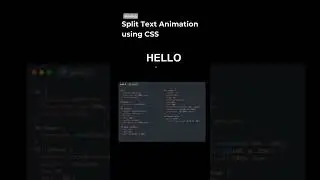 split text animation with html css js. 