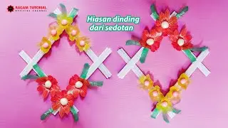 Ide Kreatif dari Sedotan Bisa Jadi Hiasan Dinding yang Cantik - DIY Flowers Hanging from Straw