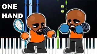 Friday Night Funkin - Matt Mod - Target Practice (One Hand Piano Tutorial)