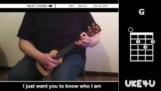 Goo Goo Dolls - Iris - Ukulele Tutorial Playalong Karaoke - With Chords And Lyrics