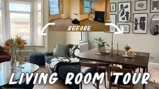 EXTREME LIVING ROOM MAKEOVER | start to finish renovation timelapse and room tour