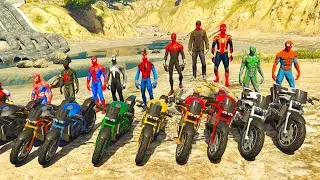 El Hombre Araña en Motos Acrobáticas /Acrobacia en el aire con Spiderman vs Superhéroes