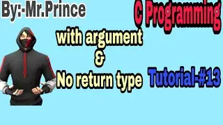 function in c | with argument and no return type