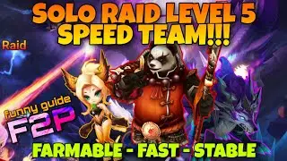 FARMABLE & FAST SOLO RAID R5 TEAM SUMMONERS WAR SW