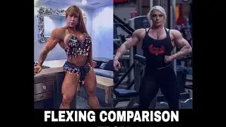FLEXING COMPARISON FROM BARBARA CARITA IFBB PRO AND LISA CROSS IFBB PRO