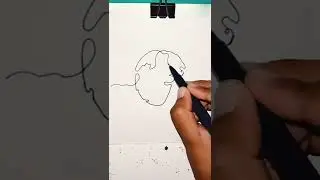 one line drawing pt 8 || #earth #art #youtubeshorts