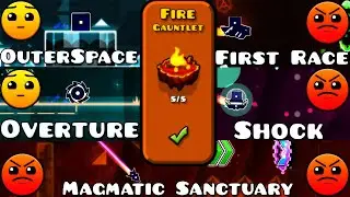 Geometry Dash 2.11 (Android) Fire Gauntlet - All Levels - The Lost Gauntlets (1/15)
