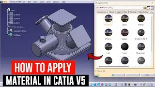 How to apply material to part in catia v5 | assign material in catia v5 | material apply