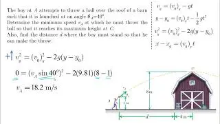 Projectile motion - Problem 3 - Dynamics Tutorial